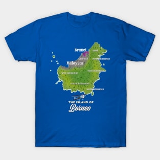 The Island of Borneo map T-Shirt